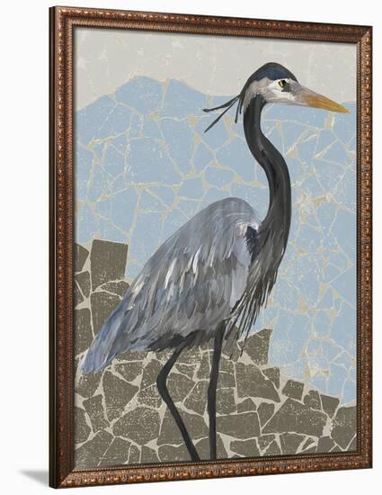 Mosaic Heron - Rest-Belle Poesia-Framed Giclee Print