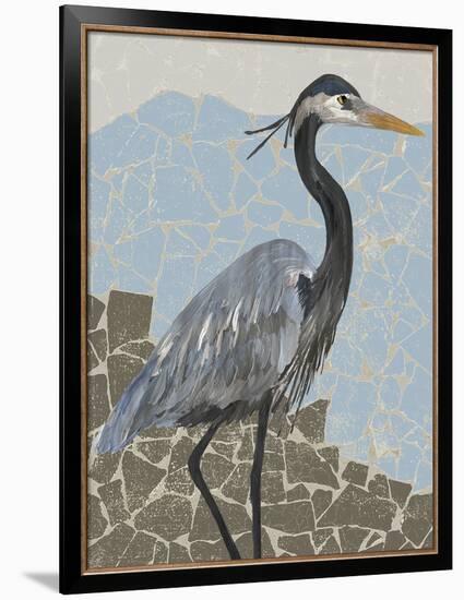 Mosaic Heron - Rest-Belle Poesia-Framed Giclee Print