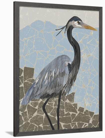 Mosaic Heron - Rest-Belle Poesia-Framed Giclee Print