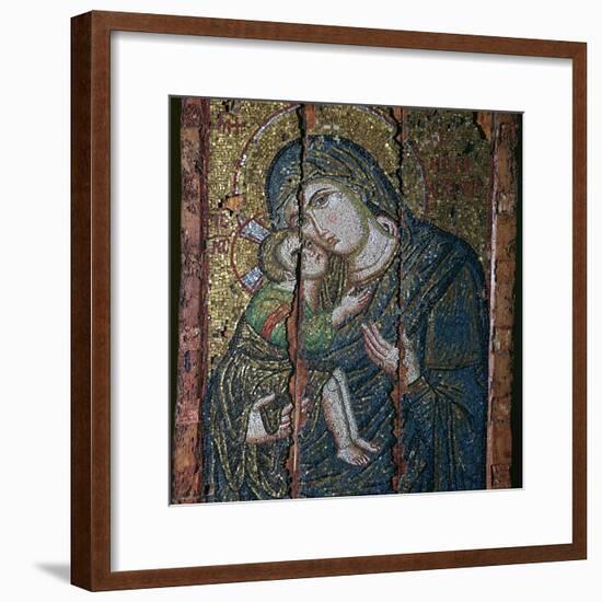 Mosaic ikon of the Virgin and Child, 14th century-Unknown-Framed Giclee Print