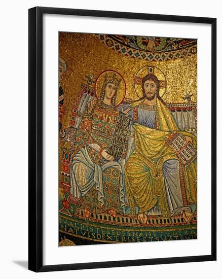 Mosaic in the Apse with Christ and the Virgin Mary-null-Framed Giclee Print