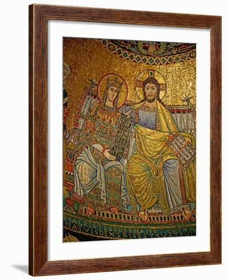 Mosaic in the Apse with Christ and the Virgin Mary-null-Framed Giclee Print