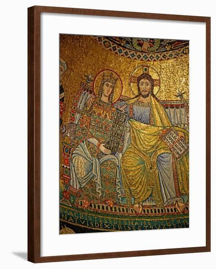 Mosaic in the Apse with Christ and the Virgin Mary-null-Framed Giclee Print