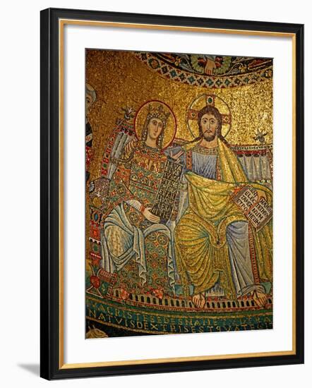 Mosaic in the Apse with Christ and the Virgin Mary-null-Framed Giclee Print