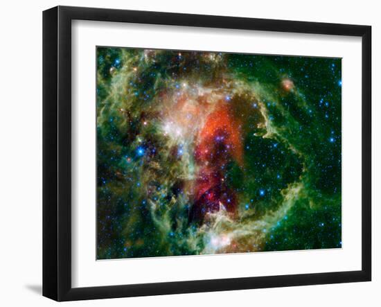 Mosaic Is of the Soul Nebula, Also Known As the Embryo Nebula, IC 1848, Or W5-Stocktrek Images-Framed Photographic Print