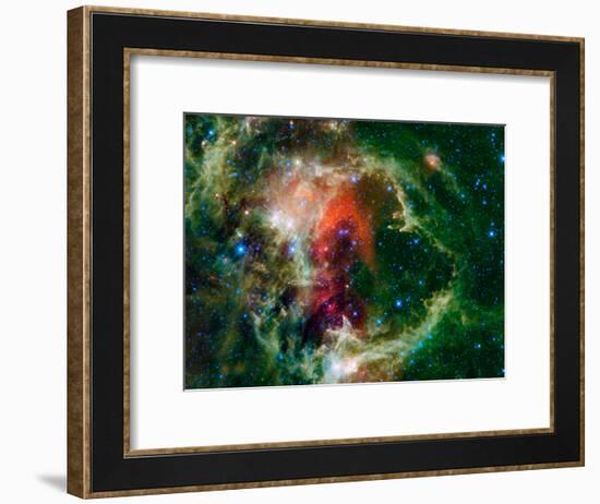 Mosaic Is of the Soul Nebula, Also Known As the Embryo Nebula, IC 1848, Or W5-Stocktrek Images-Framed Photographic Print