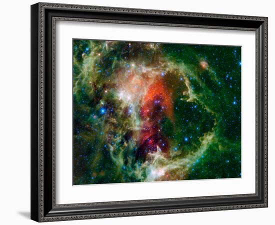 Mosaic Is of the Soul Nebula, Also Known As the Embryo Nebula, IC 1848, Or W5-Stocktrek Images-Framed Photographic Print