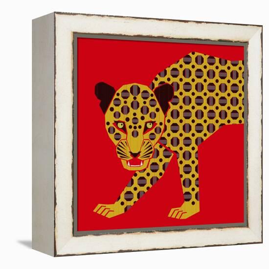 Mosaic Leopard-null-Framed Premier Image Canvas