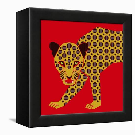 Mosaic Leopard-null-Framed Premier Image Canvas