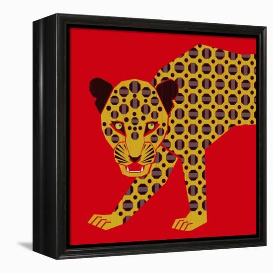 Mosaic Leopard-null-Framed Premier Image Canvas