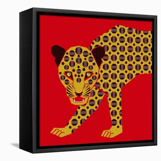 Mosaic Leopard-null-Framed Premier Image Canvas