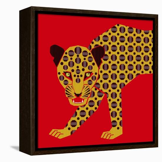 Mosaic Leopard-null-Framed Premier Image Canvas