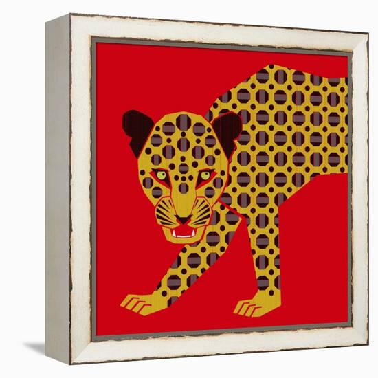 Mosaic Leopard-null-Framed Premier Image Canvas