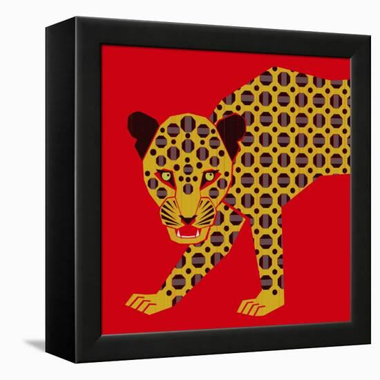 Mosaic Leopard-null-Framed Premier Image Canvas