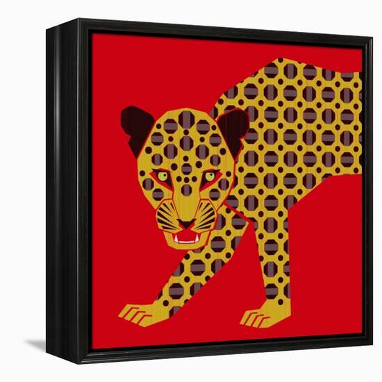 Mosaic Leopard-null-Framed Premier Image Canvas