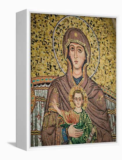 Mosaic Madonna, Corso Umberto 1, Taormina, Sicily, Italy-Walter Bibikow-Framed Premier Image Canvas