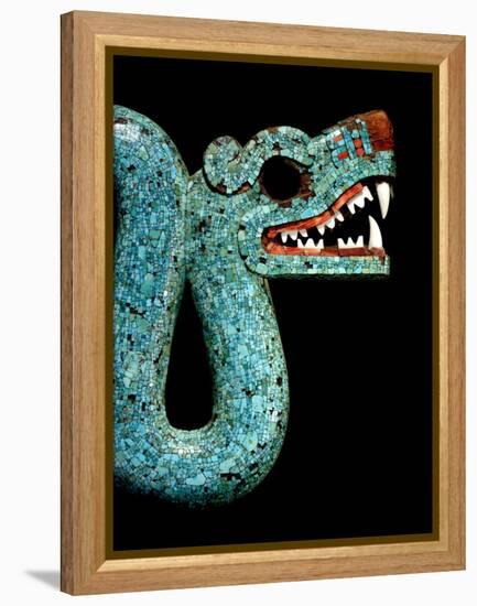 Mosaic of a Double-Headed Serpent (Detail of Head)-null-Framed Stretched Canvas