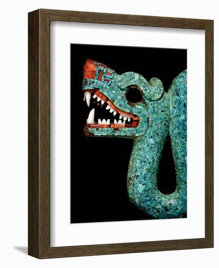 Mosaic of a Double-Headed Serpent (Detail of Head)-null-Framed Premium Giclee Print