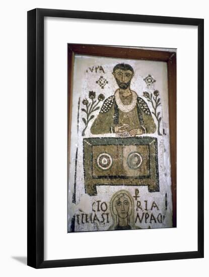 Mosaic of a man writing at a desk, 4th century. Artist: Unknown-Unknown-Framed Giclee Print