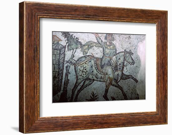 Mosaic of a Vandal on horseback, 5th century. Artist: Unknown-Unknown-Framed Photographic Print