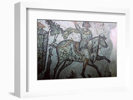 Mosaic of a Vandal on horseback, 5th century. Artist: Unknown-Unknown-Framed Photographic Print