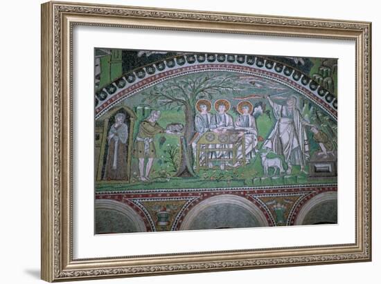 Mosaic of Abraham and three angels at the sacrifice of Isaac, 6th century. Artist: Unknown-Unknown-Framed Giclee Print