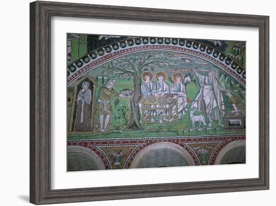 Mosaic of Abraham and three angels at the sacrifice of Isaac, 6th century. Artist: Unknown-Unknown-Framed Giclee Print