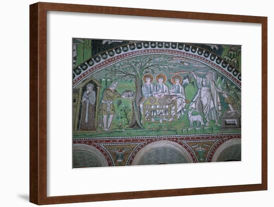 Mosaic of Abraham and three angels at the sacrifice of Isaac, 6th century. Artist: Unknown-Unknown-Framed Giclee Print