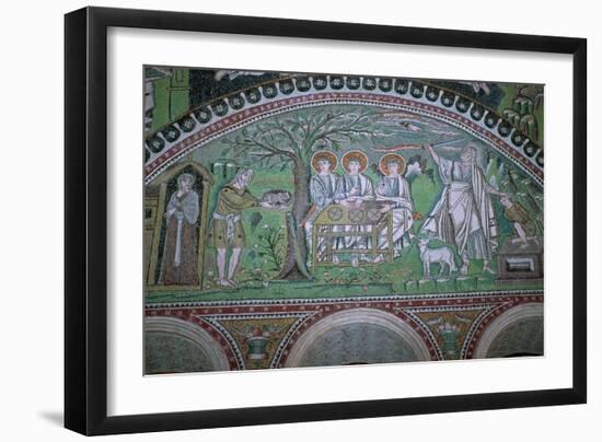 Mosaic of Abraham and three angels at the sacrifice of Isaac, 6th century. Artist: Unknown-Unknown-Framed Giclee Print