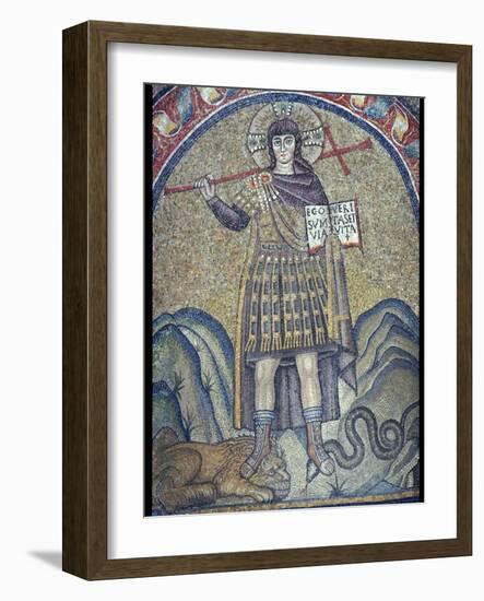 Mosaic of Christ dressed as a Roman soldier, 6th century-Unknown-Framed Giclee Print