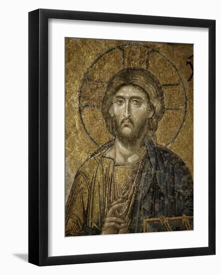 Mosaic of Christ, Santa Sofia, Istanbul, Turkey, Eurasia-Adam Woolfitt-Framed Photographic Print