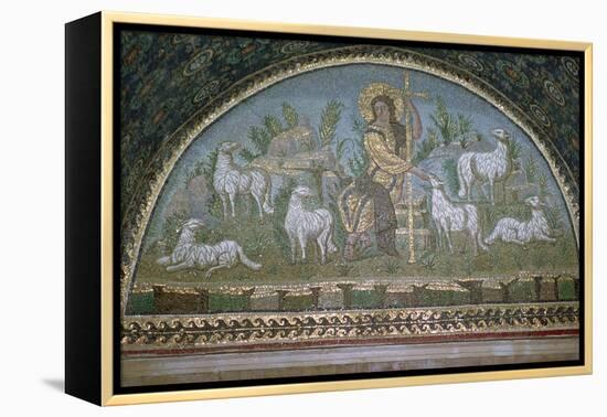 Mosaic of Christ the Good Shepherd, 5th century BC.. Artist: Unknown-Unknown-Framed Premier Image Canvas