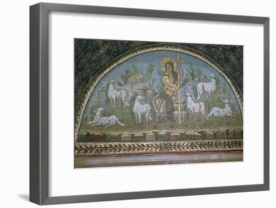 Mosaic of Christ the Good Shepherd, 5th century BC.. Artist: Unknown-Unknown-Framed Giclee Print