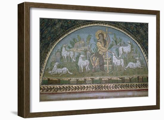Mosaic of Christ the Good Shepherd, 5th century BC.. Artist: Unknown-Unknown-Framed Giclee Print