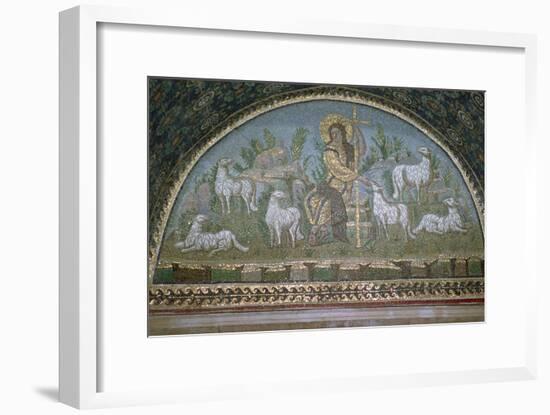 Mosaic of Christ the Good Shepherd, 5th century BC.. Artist: Unknown-Unknown-Framed Giclee Print