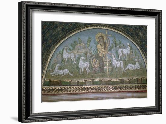 Mosaic of Christ the Good Shepherd, 5th century BC.. Artist: Unknown-Unknown-Framed Giclee Print