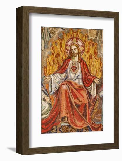 Mosaic of Jesus Christ, St. Claude la Colombiere Chapel, Paray-le-Monial, Saone-et-Loire, France-Godong-Framed Photographic Print