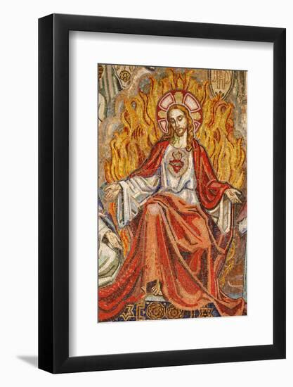 Mosaic of Jesus Christ, St. Claude la Colombiere Chapel, Paray-le-Monial, Saone-et-Loire, France-Godong-Framed Photographic Print