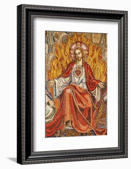 Mosaic of Jesus Christ, St. Claude la Colombiere Chapel, Paray-le-Monial, Saone-et-Loire, France-Godong-Framed Photographic Print
