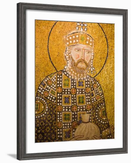 Mosaic of John the Baptist Inside Aya Sofya, Istanbul, Turkey-Gavin Hellier-Framed Photographic Print