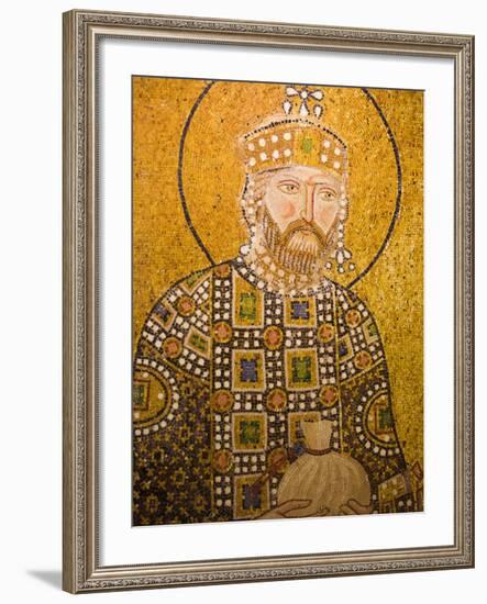 Mosaic of John the Baptist Inside Aya Sofya, Istanbul, Turkey-Gavin Hellier-Framed Photographic Print