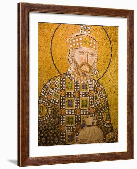 Mosaic of John the Baptist Inside Aya Sofya, Istanbul, Turkey-Gavin Hellier-Framed Photographic Print