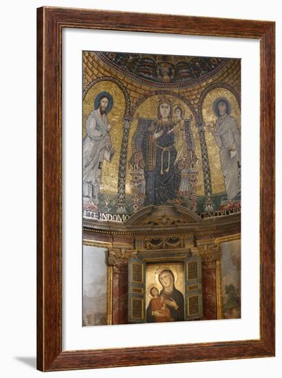 Mosaic of Mary and Jesus, Santa Francesca Romana Church, Rome, Lazio, Italy, Europe-Godong-Framed Photographic Print