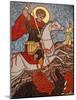 Mosaic of St. George Slaying the Dragon in St. George Coptic Orthodox Church, Cairo, Egypt-null-Mounted Photographic Print