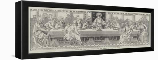 Mosaic of The Lord's Supper, the New Reredos in Westminster Abbey-null-Framed Premier Image Canvas