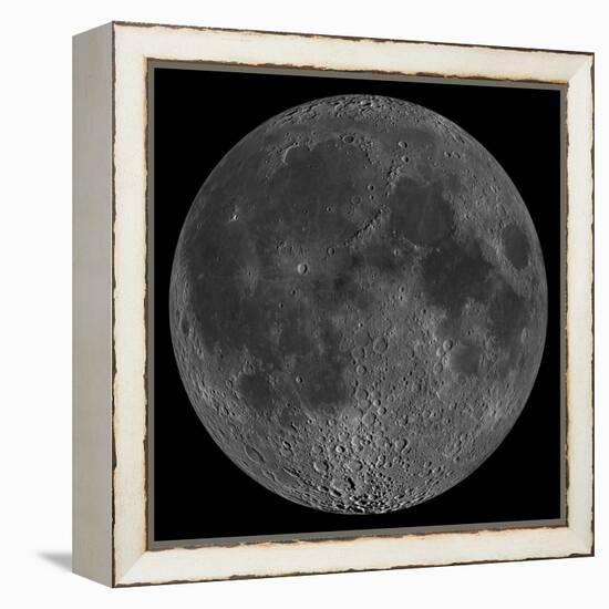 Mosaic of the Lunar Nearside-Stocktrek Images-Framed Premier Image Canvas