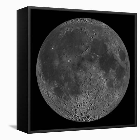 Mosaic of the Lunar Nearside-Stocktrek Images-Framed Premier Image Canvas