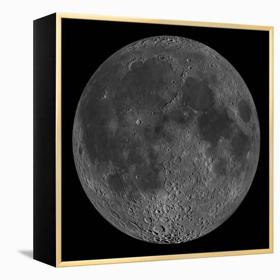 Mosaic of the Lunar Nearside-Stocktrek Images-Framed Premier Image Canvas