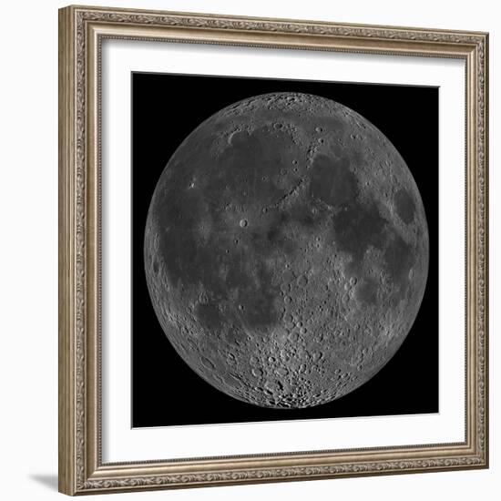 Mosaic of the Lunar Nearside-Stocktrek Images-Framed Photographic Print