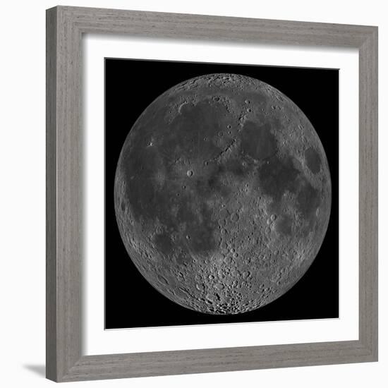 Mosaic of the Lunar Nearside-Stocktrek Images-Framed Photographic Print